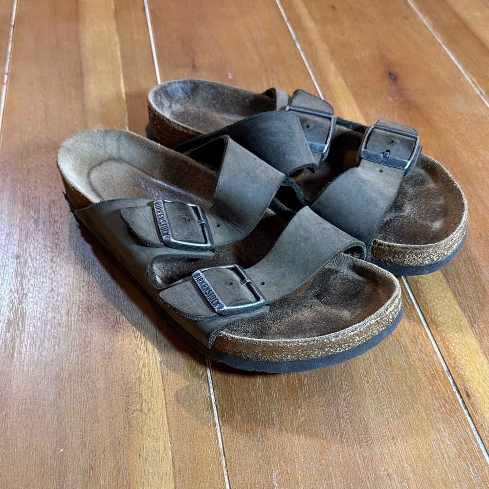 Birkenstock Women’s Size 37 Dark Brown Double Strap Sandals